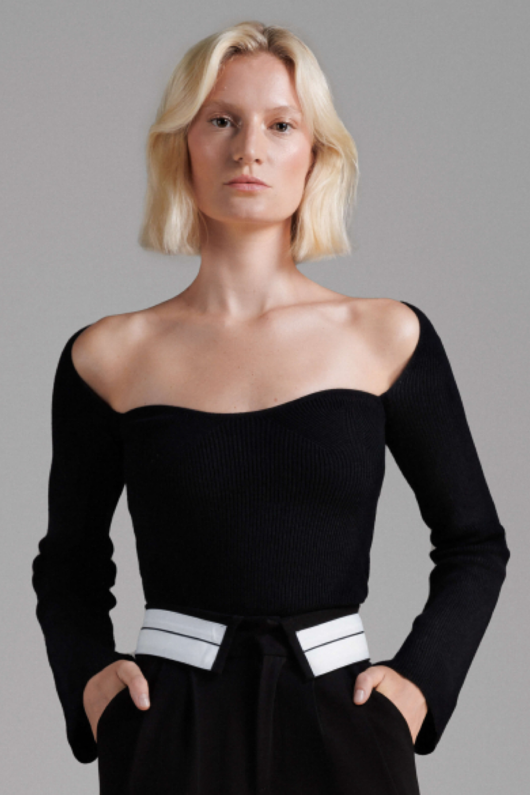 JUMA KNIT TOP - BLACK