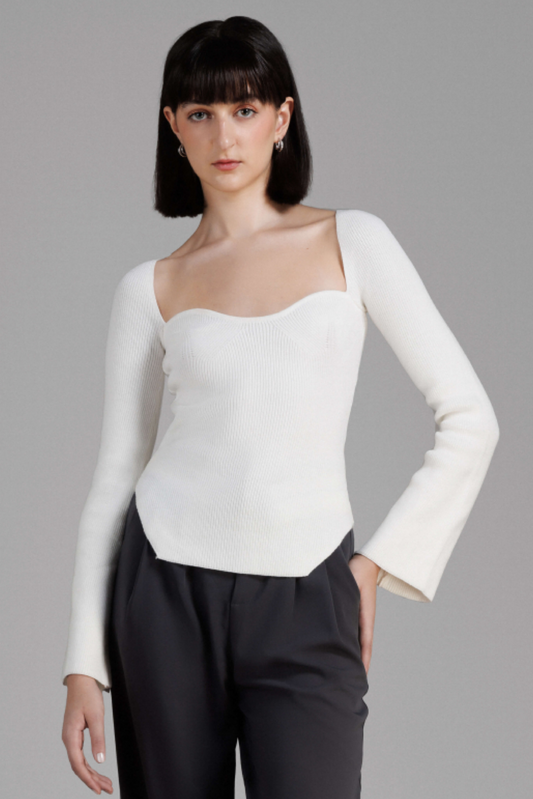JUMA KNIT TOP - WHITE