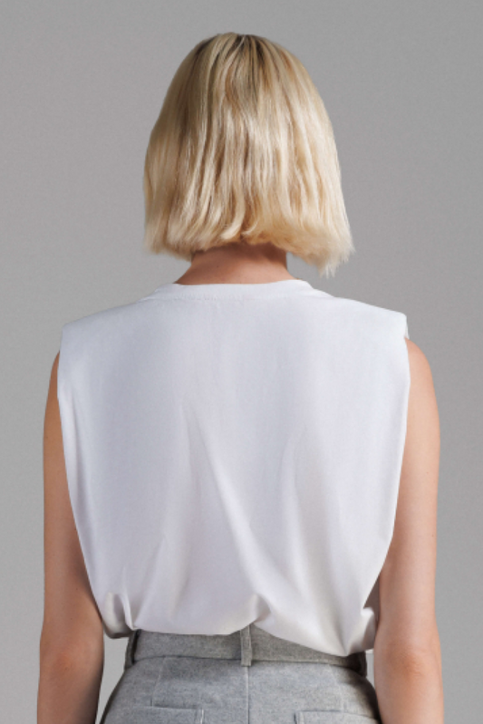 TALA PADDED SHOULDER MUSCLE T-SHIRT