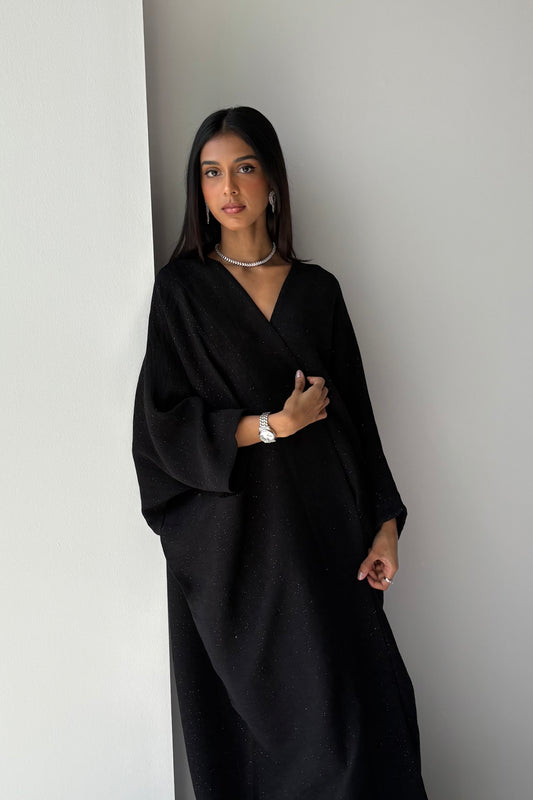 Talia Abaya - Black  Stardust