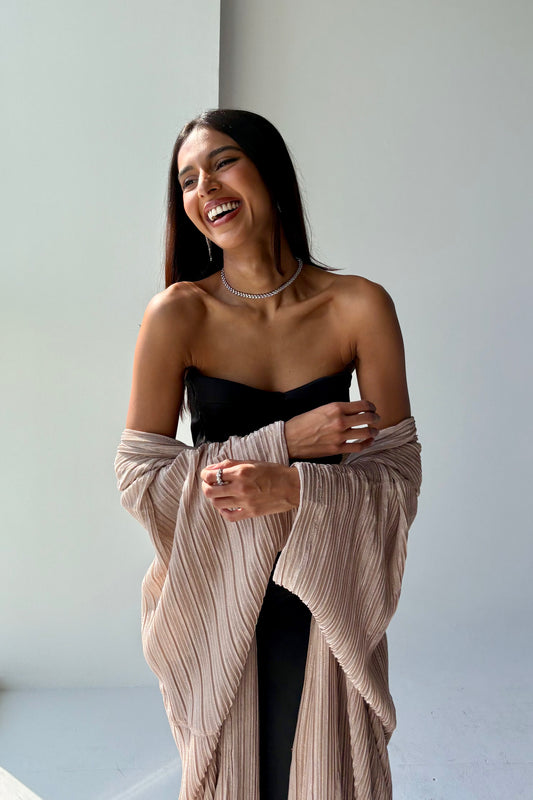 Talia Abaya - Rose Pink Waves