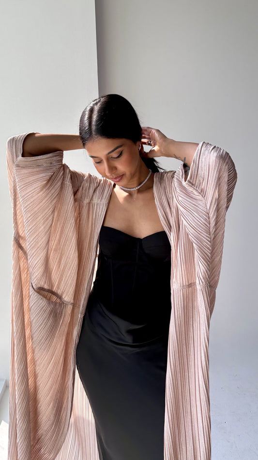 Talia Abaya - Rose Pink Waves