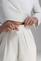 VELCRO TROUSERS - WHITE